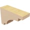 Ekena Millwork 2"W x 6"D x 4"H Classic Mediterranean Rough Cedar Woodgrain TimberThane Corbel, Primed Tan CORUR02X06X04MEDRCPR - alternate 6